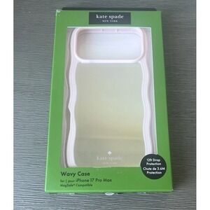 Kate Spade iPhone 17 Pro Max Protective Wavy Case with MagSafe  Pink NIB